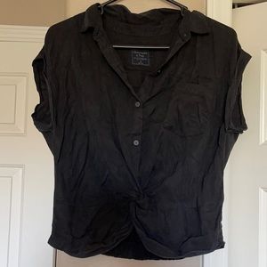 Button down crop top